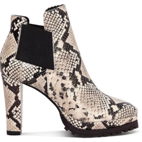 All Saints Shoes - All Saints Sarris Snakeskin Bootie 40
